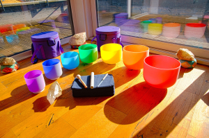 Kristallklangschalen Set, Chakra, Produktbild 1