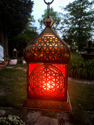 Orientalisches Licht „Blume des Lebens-Messing Antique“, Produktbild 1