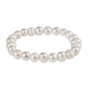 Kraftarmband Perlen, Weiß, Produktbild 1