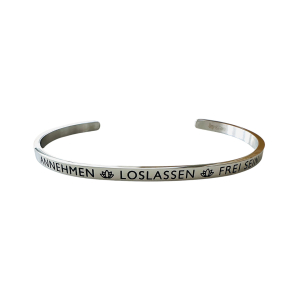 Armreif „Annehmen Loslassen Frei Sein“, Produktbild 1