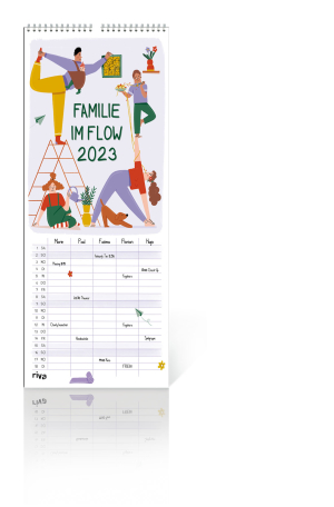 Familie im Flow 2023 Wandkal, Produktbild 1