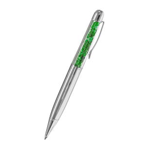 Aventurin-Kugelschreiber, silber, Produktbild 1