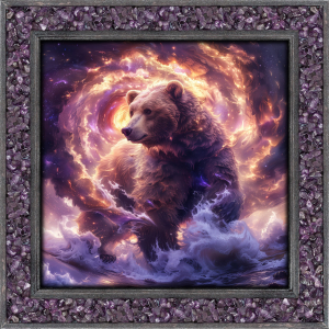 Amethyst-Energiebild „Krafttier Bär“, Produktbild 1