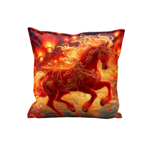 Kissenhülle „Feuerpferd“, Produktbild 1