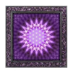 Amethyst-Energiebild „Pulsierende Blume des Lebens“, Produktbild 1
