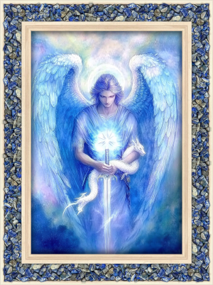 Lapislazuli-Energiebild „Erzengel Michael“, Produktbild 1