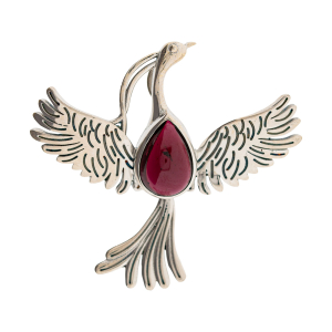 Anhänger „Phönix mit Granat“, Produktbild 1