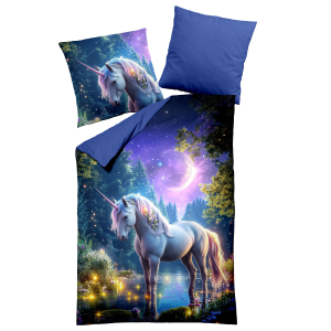 Bettwäsche „Einhorn der Mondzauber“, Produktbild 1