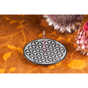 Speckstein-Räucherstäbchenhalter „Blume des Lebens“, Produktbild 1