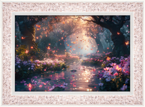 Rosenquarz-Energiebild „Zauberwald“, Produktbild 1