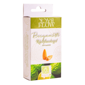 Rückfluss-Räucherkegel, Backflow-Kegel „Bergamotte“, Produktbild 1