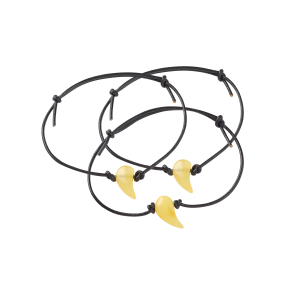 Bernstein-Lederarmband, „Engelsflügel“, 3er Set, Produktbild 1