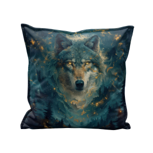 Kissenhülle „Krafttier Wolf“, Produktbild 1