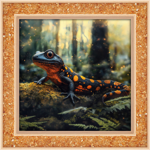 Bernstein-Energiebild „Krafttier Salamander“, Produktbild 1