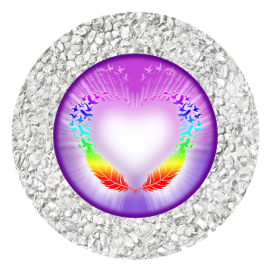 Bergkristall-Energiemagnet „Friedvolle Seelenreise des Herzens“, Produktbild 1