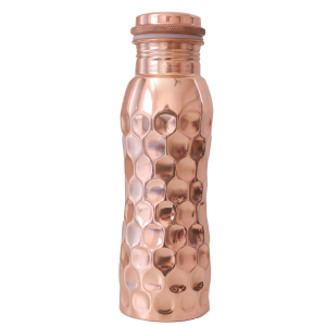 Kupfer-Wasserflasche „Diamant“ , Produktbild 1