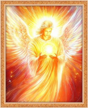 Bernstein-Energiebild „Erzengel Uriel“, groß, Produktbild 1