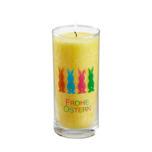 Kerze „Frohe Ostern“ Gelb, Produktbild 1