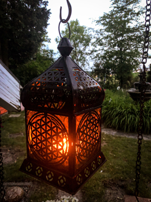 Orientalisches Licht „Blume des Lebens-Zink Antique“, Produktbild 1