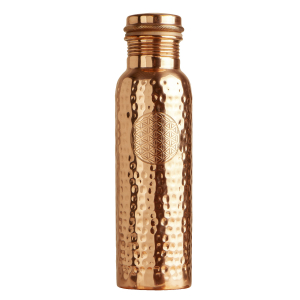 Kupfer-Trinkflasche „Blume des Lebens“, 900 ml, Produktbild 1