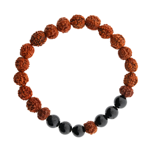 Armband „Rudraksha mit Turmalin“, Produktbild 1