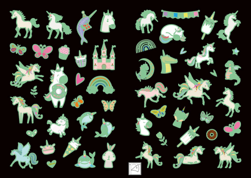 Leucht-Sticker – Einhörner, Produktbild 3