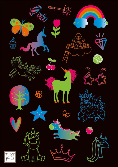 Neon Sticker – Einhorn, Produktbild 4