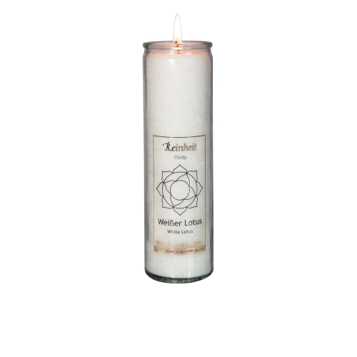 Chakra-Kerze „Weißer Lotus“, Produktbild 1