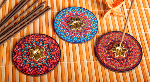 Räucherstäbchenhalter „Mandala“, 3er Set, Produktbild 2