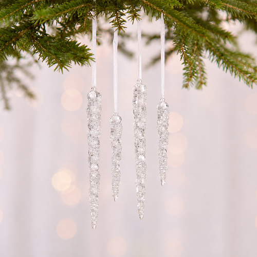 Ornamente „Eiszapfen“, 4er Set, Produktbild 2