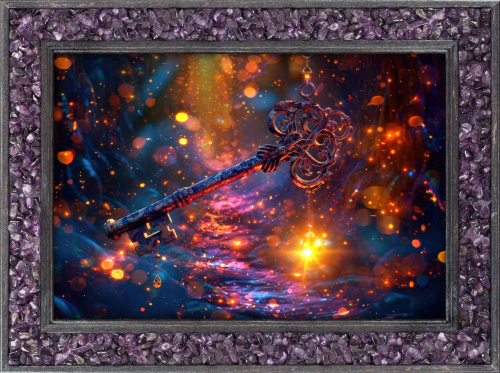 Amethyst-Energiebild „Zauberschlüssel“, Produktbild 1