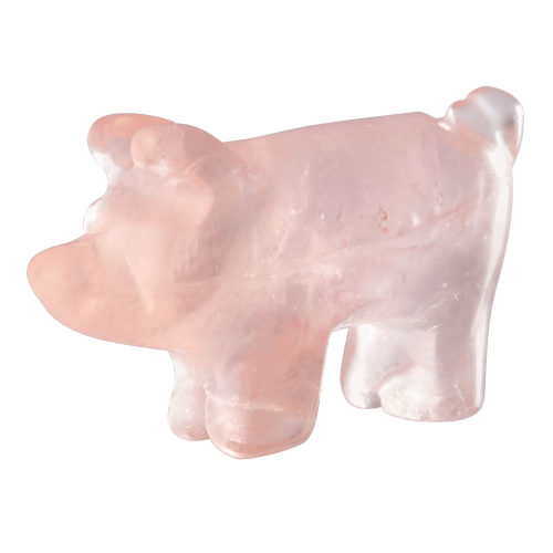 Glücksschweinchen aus Rosenquarz, Produktbild 1