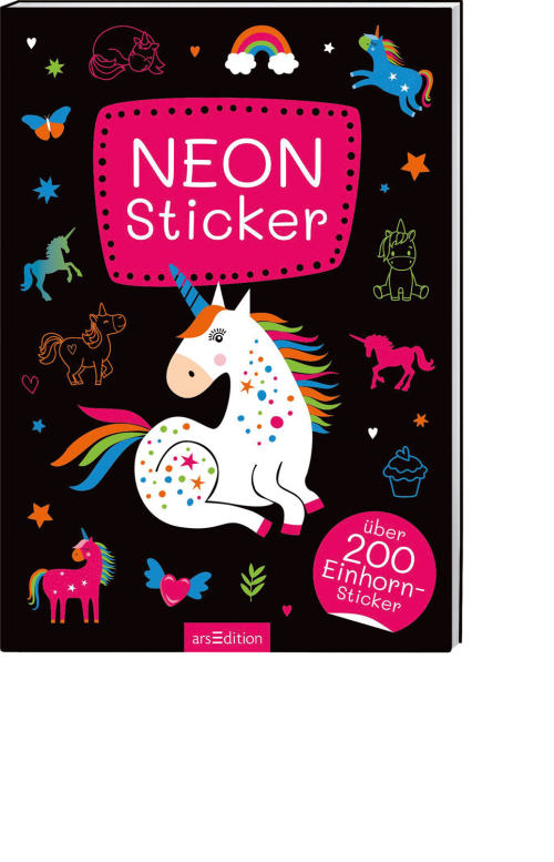 Neon Sticker – Einhorn, Produktbild 1
