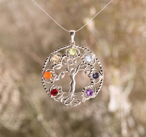 Anhänger „Elfenbaum mit Chakrasteinen“, Produktbild 2