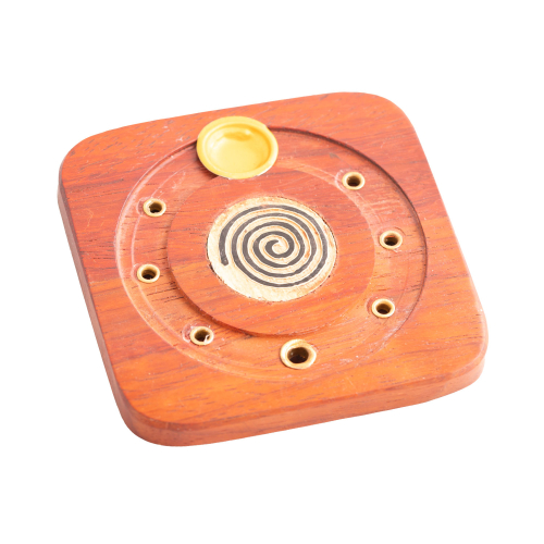 Räucherstäbchen- und Räucherkegelhalter „Spirale rot“, Produktbild 1