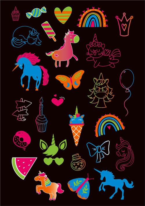 Neon Sticker – Einhorn, Produktbild 2