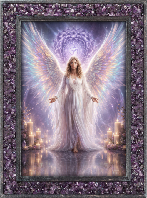 Amethyst-Energiebild „Schutzengel“, Produktbild 1