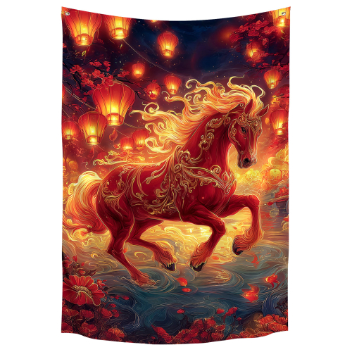 Wandbehang „Feuerpferd“, Produktbild 1