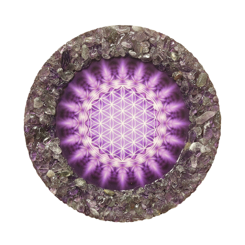 Amethyst-Energiemagnet „Pulsierende Blume des Lebens“, Produktbild 1