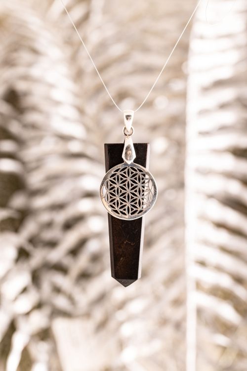 Schungit-Anhänger „Blume des Lebens“, Produktbild 2