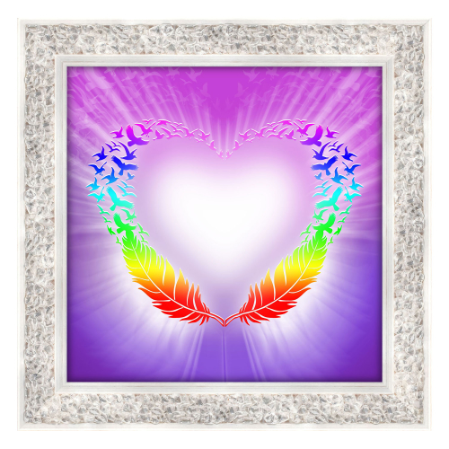 Bergkristall-Energiebild „Friedvolle Seelenreise des Herzens“, Produktbild 1