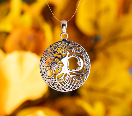 Anhänger „Lebensbaum Sonne und Mond“, Produktbild 2