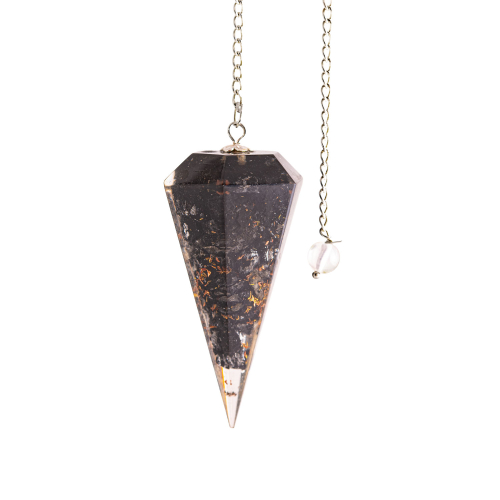 Schungit-Orgonpendel „Sechskant“, Produktbild 1