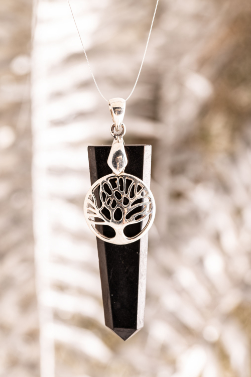 Schungit-Anhänger „Lebensbaum“, Produktbild 2