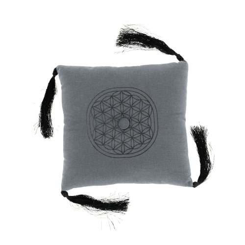 Klangschalenkissen mit Quasten, Dunkelgrau, Produktbild 1