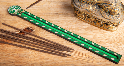 Räucherstäbchenhalter mit Lebensbaum, grün, Produktbild 2