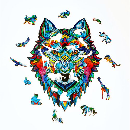Holzpuzzle „Wolf“, Produktbild 3