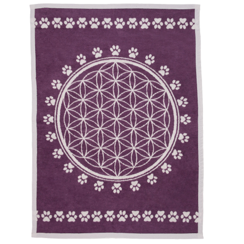 Haustier-Decke „Blume des Lebens“, Violett/Hellgrau, Produktbild 1