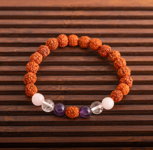 Armband „Rudraksha mit Edelsteinen“, Produktbild 2