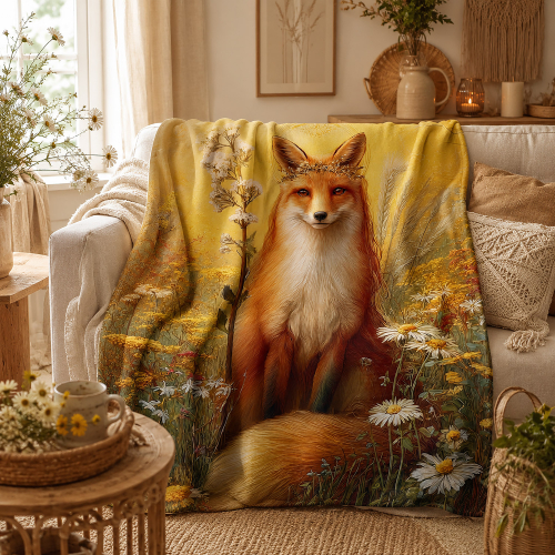 Decke „Krafttier Fuchs“, Produktbild 4